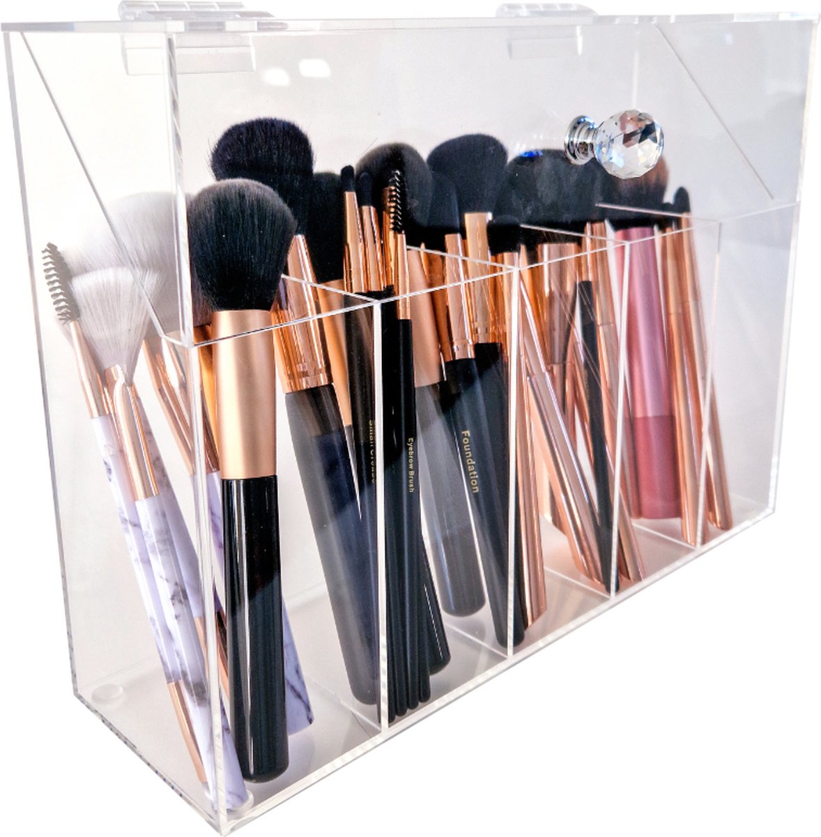 Make up kwasten opbergen | Make up organizer | Make up borstels organizer | Brush holder met klep
