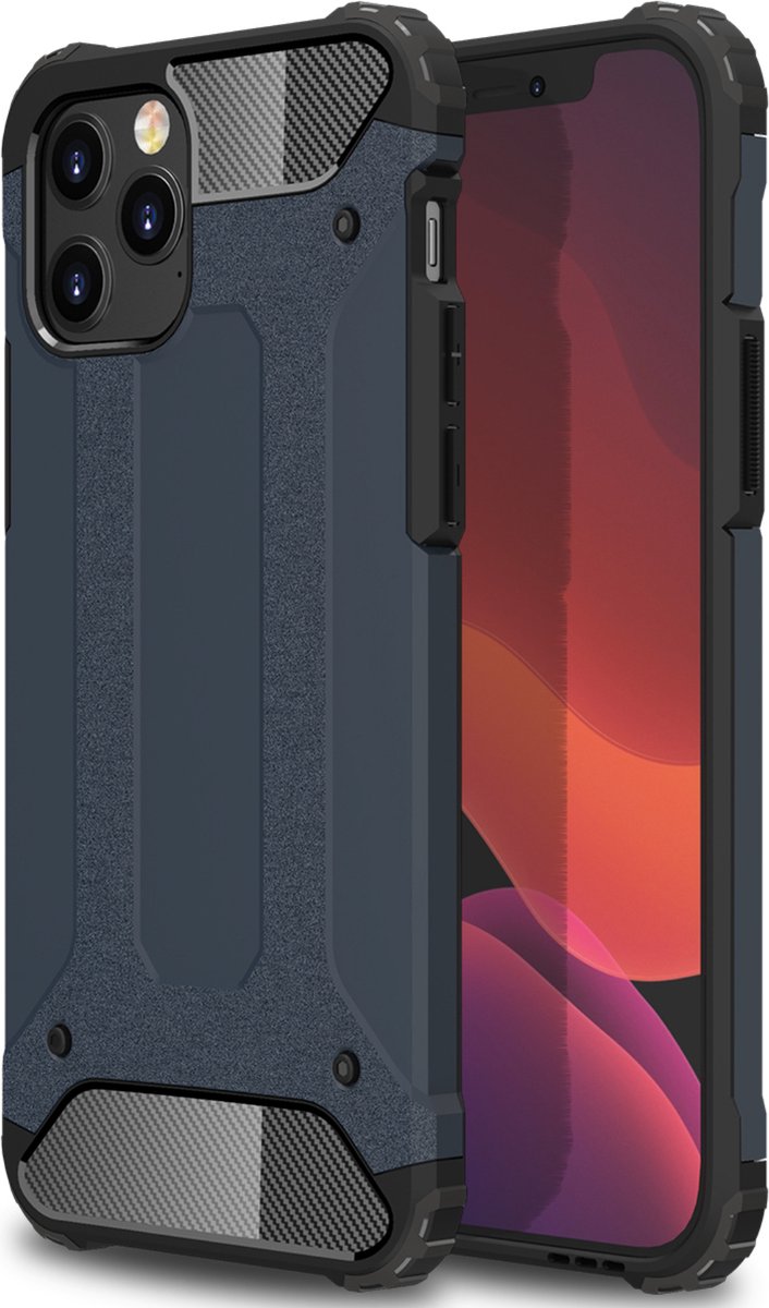 Backcover geschikt voor Apple iPhone 12 Pro - Blauw - Shockproof Armor