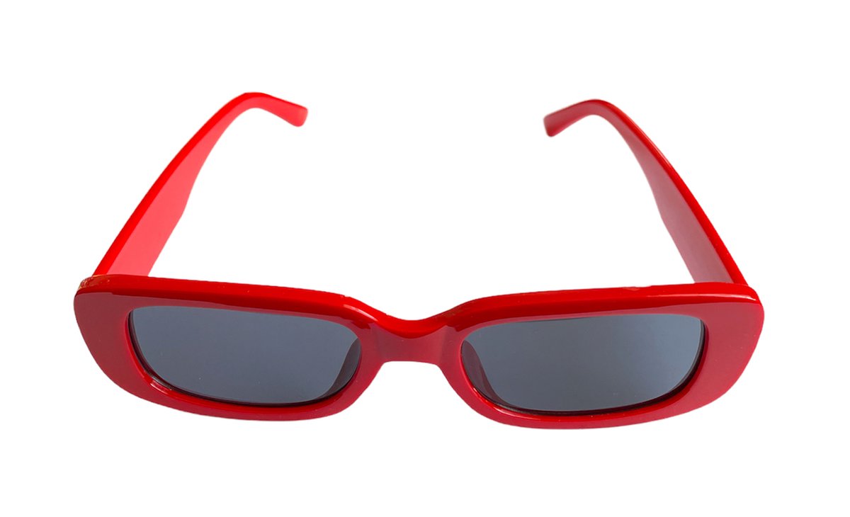 ASTRADAVI Zonnebril - Unisex Sunglasses UV400 - Rode Frame & Donker Grijs Lenzen