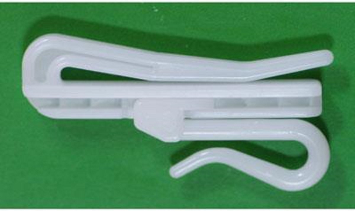Antex - verstelbare inschuif haak 5 cm - gordijnhaken verstelbaar - gordijnhaak - 10 haken - Antex