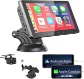 Boscer® Smart Navigatiesysteem | Apple Carplay & Android Auto (draadloos) | 7 Inch HD Touchscreen | Verplaatsbaar Display | Bluetooth | TomTom GO | Inclusief Achteruitrijcamera