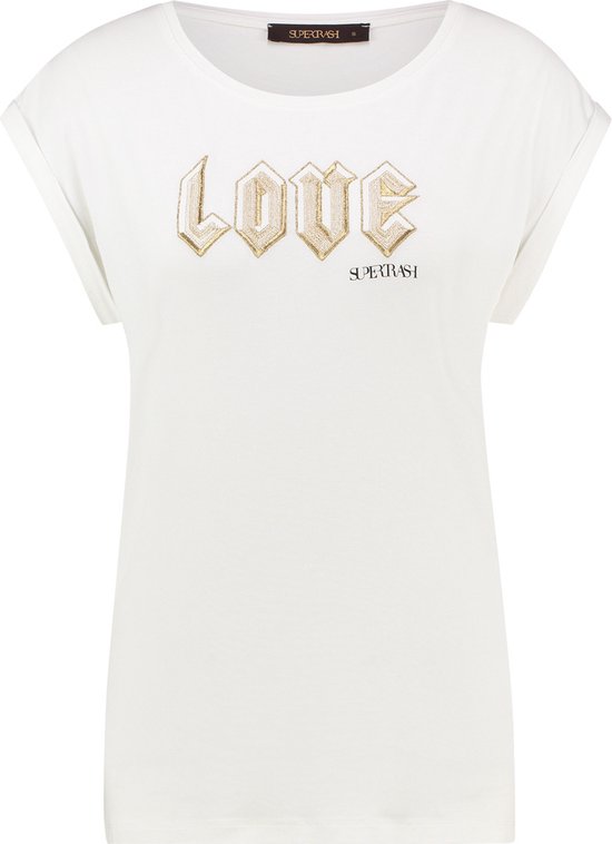 Supertrash - T-Shirt - T Shirt Dames - Love - Wit - Maat S