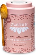 Petite baie d'hibiscus - Justea - 90 grammes de thé en vrac - 80 tasses - cadeau thé - cadeau thé unique - thé équitable - thé pur bio - thé aux fruits - mélange unique!