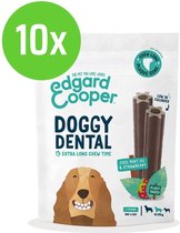 Edgard & Cooper Doggy Dental Sticks Aardbei - Frisse Muntolie Medium - 10 Zakken