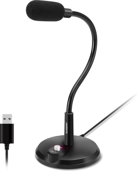ELEGIANT Condensator USB Microfoon - Eenknopsbediening - voor zakelijke  vergaderingen,... | bol.com