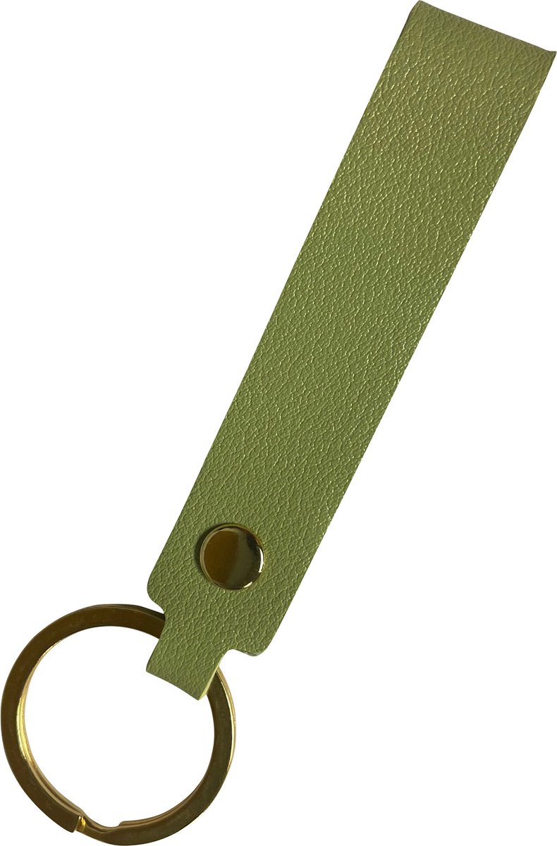 Sleutelhanger Leer - Leren Sleutelhanger Met Sleutelhanger Ring - Groen