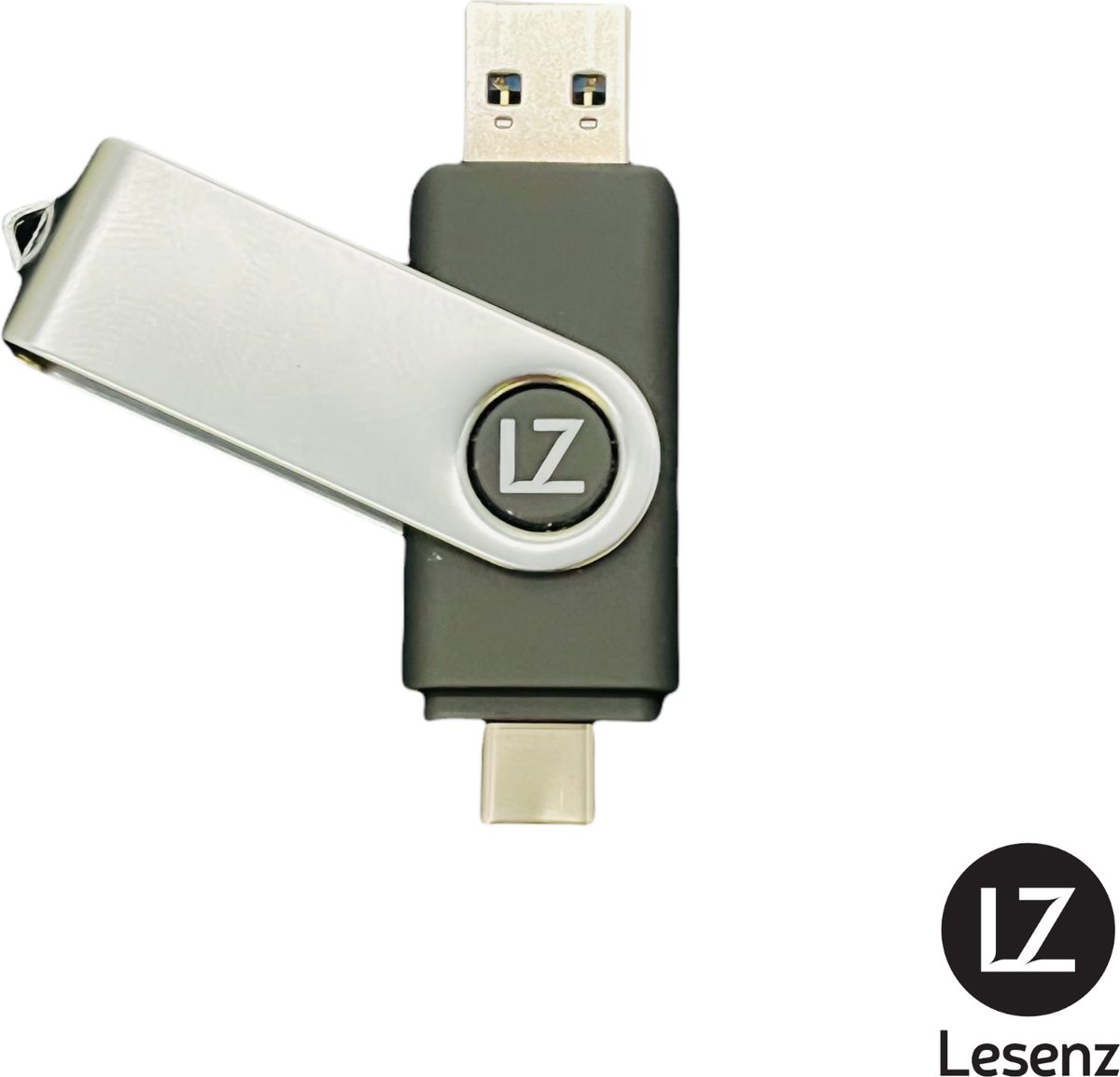 Lesenz USB-stick OTG USB-C & USB-A 3.0 - 512GB (Geschikt voor Macbook Air & Pro 2020, 2021, 2022, PC & Android smartapparaten)