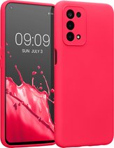 kwmobile telefoonhoesje geschikt voor Oppo A74 (5G) / A54 (5G) - Hoesje voor smartphone - Precisie camera uitsnede - TPU back cover in neon roze