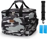 Sac isotherme 4 couches Packaway - Lunch Bag 15 litres - Gris camouflage