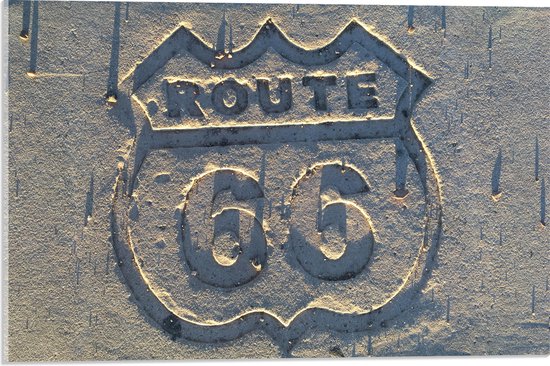 WallClassics - Plexi Verre Acrylique - Route 66 Stone - 60x40 cm Photo sur Verre Acrylique (Décoration murale sur Acrylique)