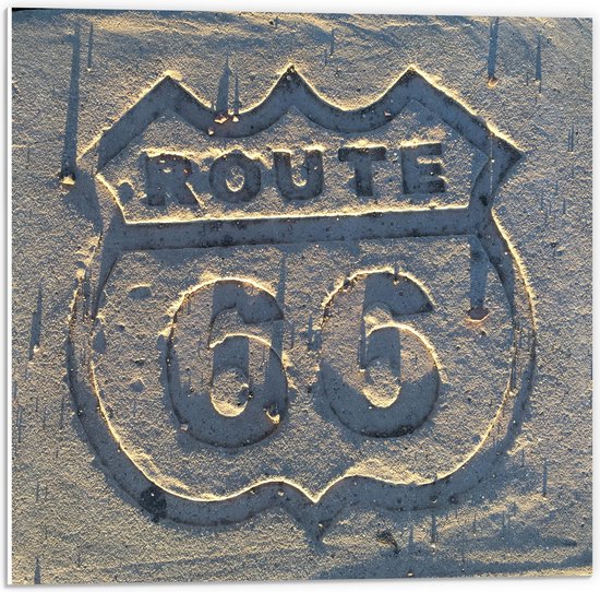 WallClassics - Plaque de Mousse PVC - Route 66 Stone - Photo 50x50 cm sur Plaque de Mousse PVC