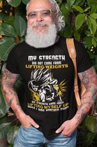 Rick & Rich Workout tshirt - T-shirt 3XL - Dragonball tshirt - heren t shirts met ronde hals - Sport tshirt - Saiyans shirt - heren shirt korte mouw - Fitness shirt - Gym Motivation tshirt - shirt met opdruk