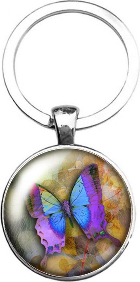Sleutelhanger Glas - Vlinder