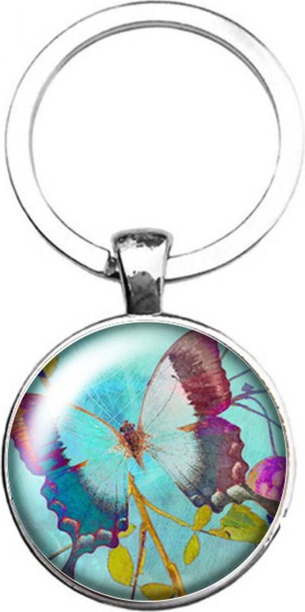 Sleutelhanger Glas - Vlinder