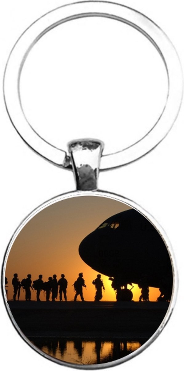 Sleutelhanger Glas - Leger