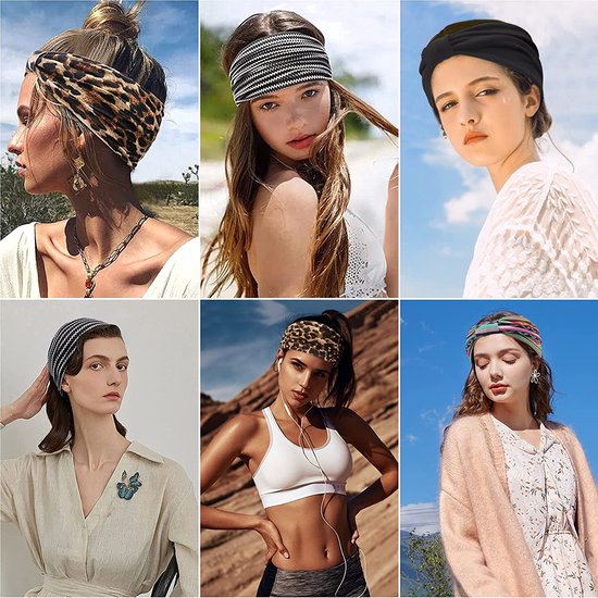 Premium Haarbanden | Bandana dames haarband | Stevig en Zacht | 4 Haarbanden | Haar Accessoires Vrouwen | 2023 |