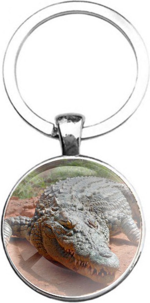 Sleutelhanger Glas - Krokodil