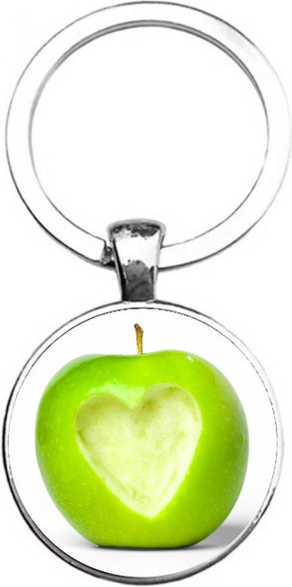 Sleutelhanger Glas - Appel Liefde