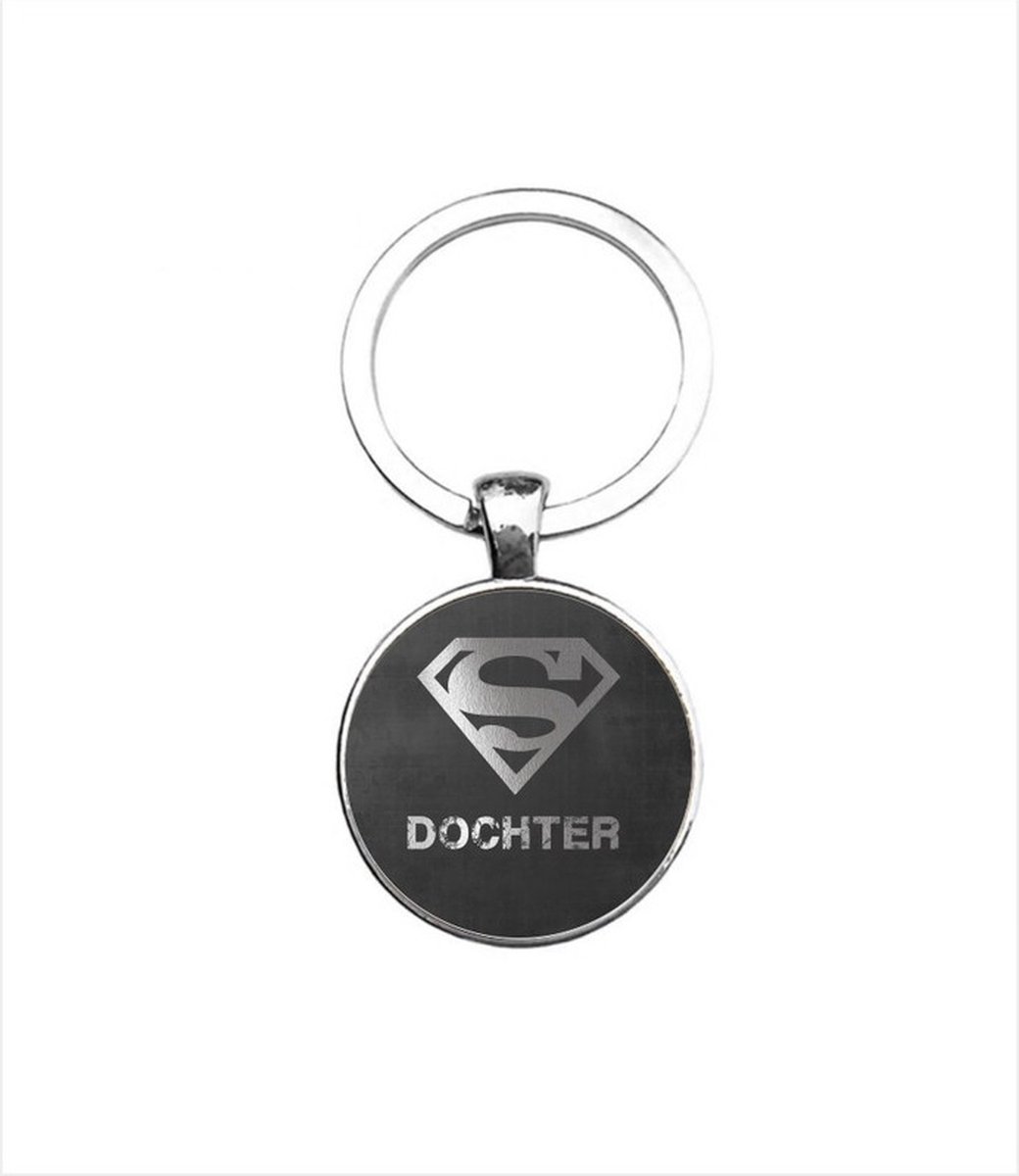 Sleutelhanger Glas -  Super Dochter