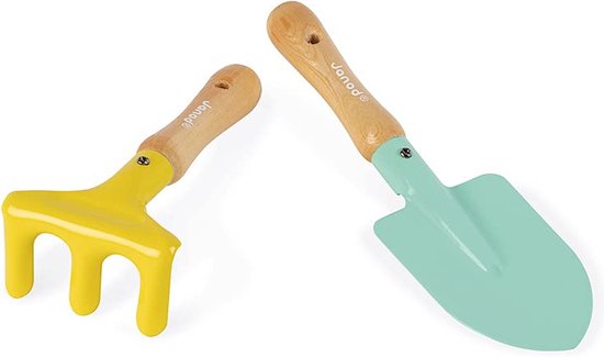 Little Gardener Playset - Set Of 4 Gardening Tools for Children - Fine Motor Skills - Mint Colour - from 3 Years Old J03187 van Janod — afbeelding 5