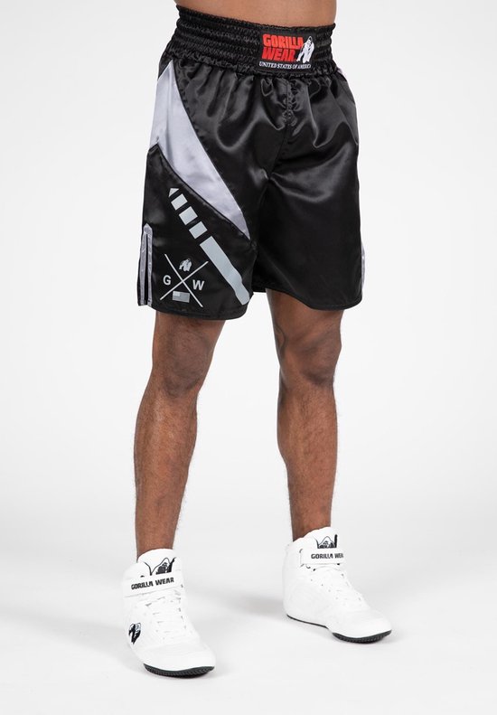 Gorilla Wear - Hornell Boxing Shorts - Zwart/Grijs - XS