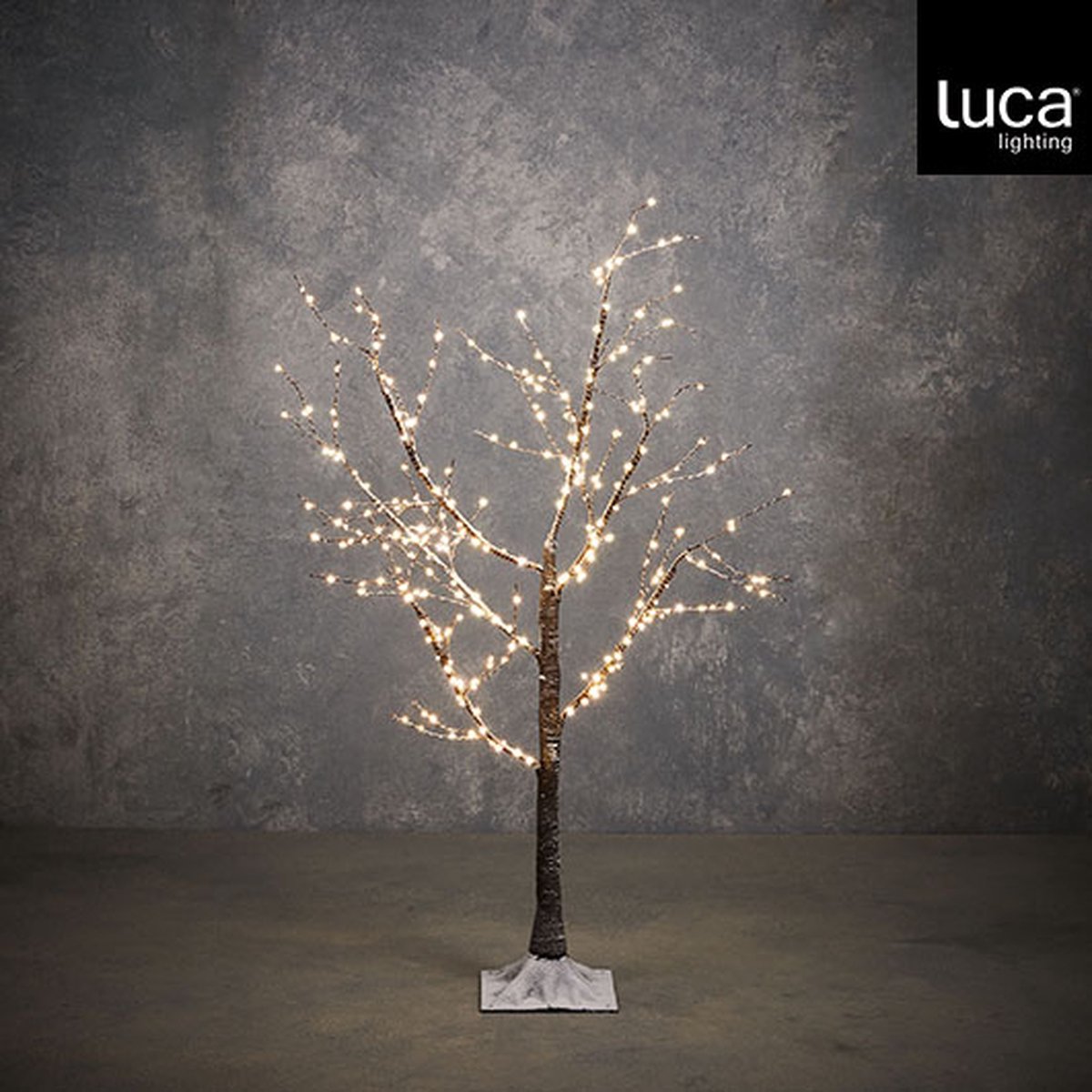 Luca Lighting Boom met Klassiek Witte LED Verlichting - H120 x Ø80 cm - Bruin