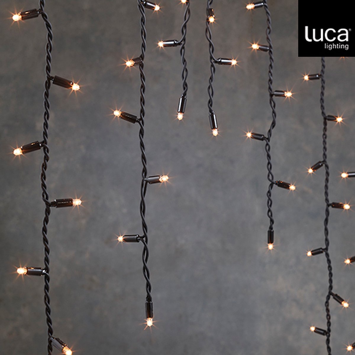 Luca Lighting - Connect 24 icicle warm wit 98 led extra - l200xh100cm - Woonaccessoires en seizoensgebondendecoratie  (Europese stekker ) - Luca lighting