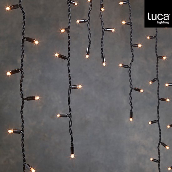 Luca Lighting - Connect 24 icicle warm wit 98 led extra - l200xh100cm - Woonaccessoires en seizoensgebondendecoratie  (Europese stekker ) - Luca lighting