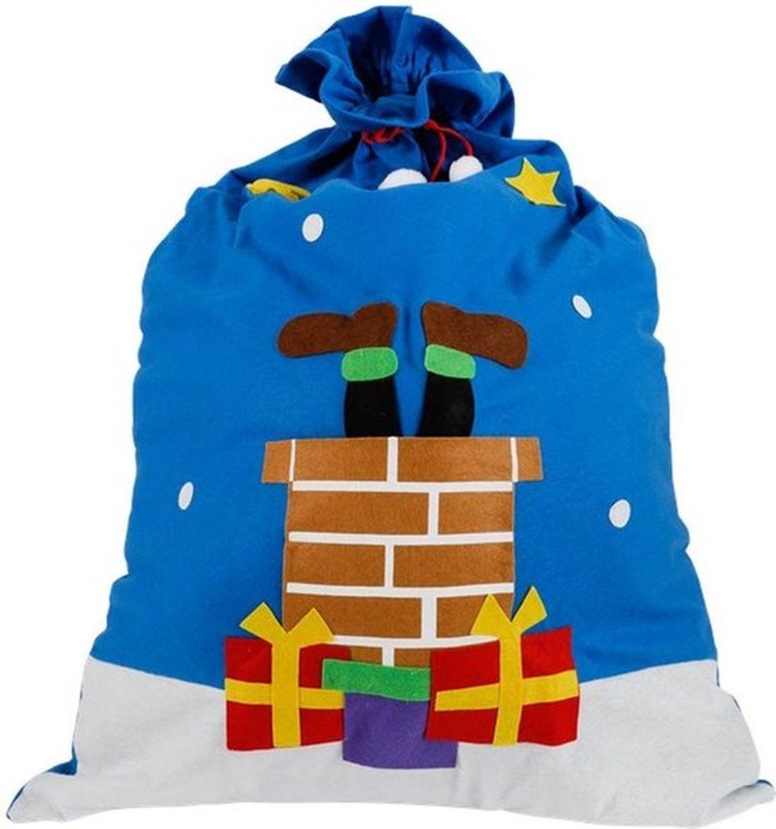 Cadeautjeszak - de zak van Sinterklaas - 90 x 60 cm - Schoorsteen cadeauzak