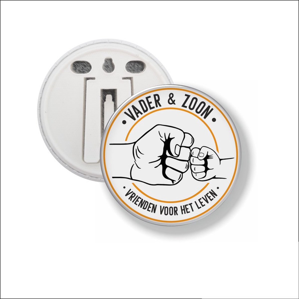 Button Met Clip 58 MM - Vader & Zoon