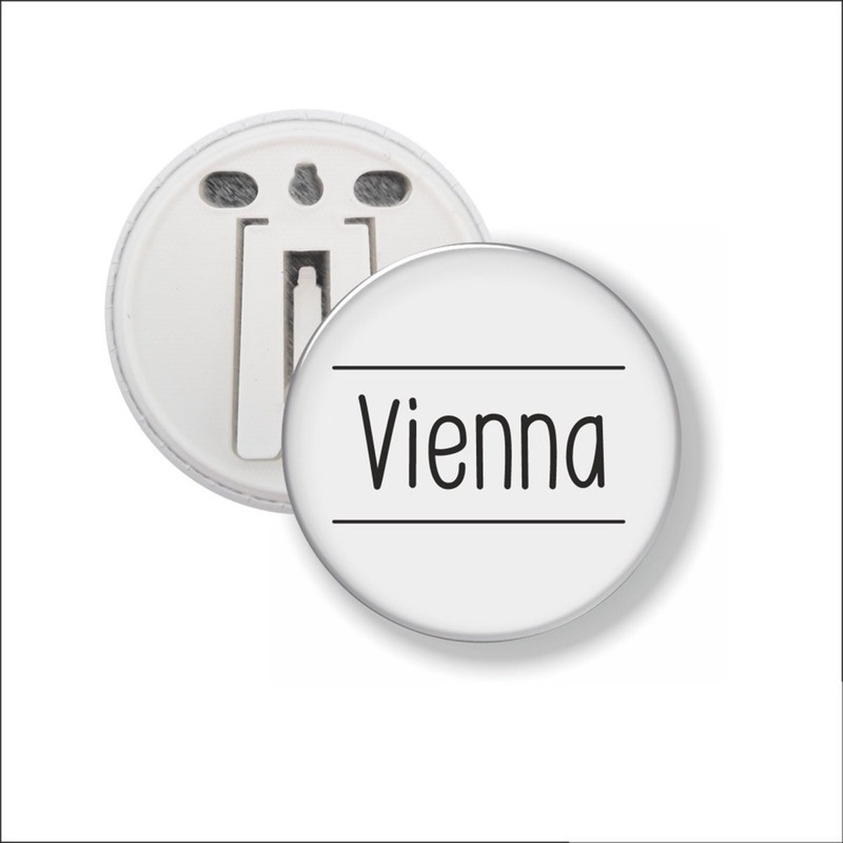 Button Met Clip 58 MM - Vienna