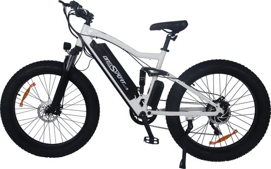 Elektrische Fatbike-Electric Off-Road Bike-klassieke elektrische fiets, 26'' E-bike | E-fietsen met 250W Motor, 25KM/H, batterij Verwijderbaar 48V/10Ah-Ones1-Wit