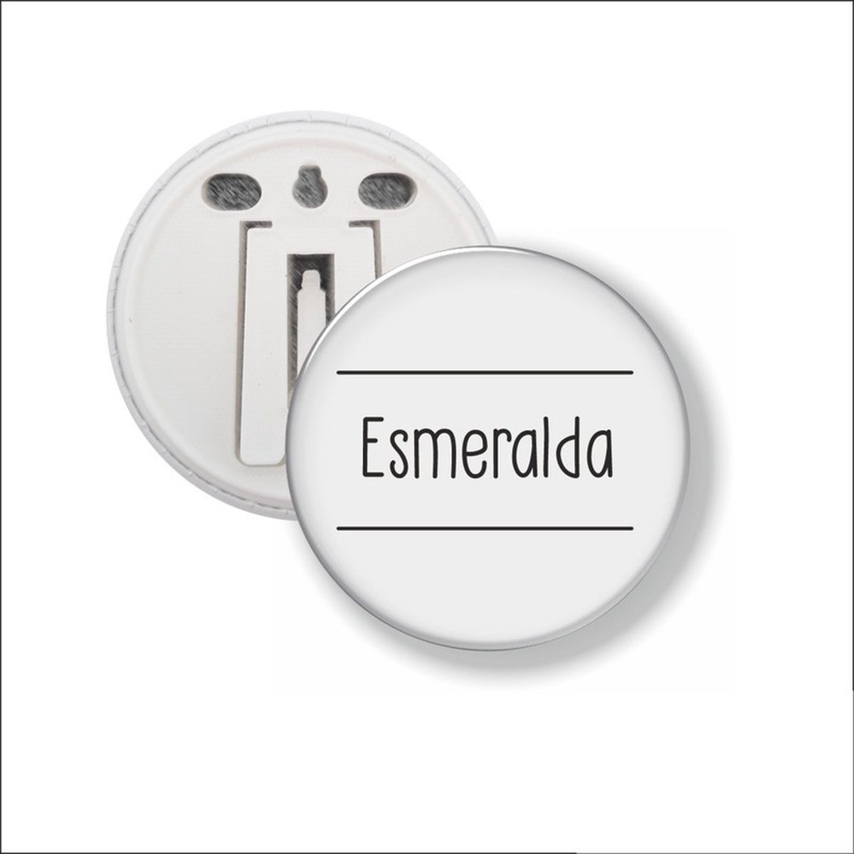 Button Met Clip 58 MM - Esmeralda