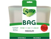 Maistic® | Staande Voedselzak Medium (0,7 liter) | plasticvrije en wasbare voedselzak | silicium | Silly Bag | herbruikbaar