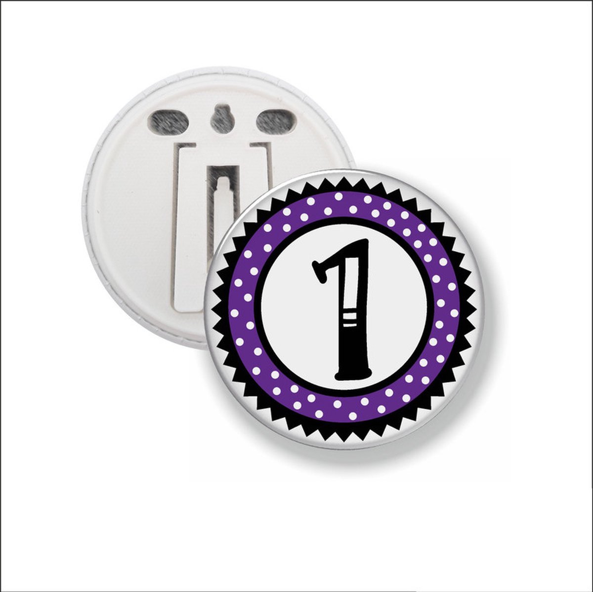 Button Met Clip 58 MM - 1