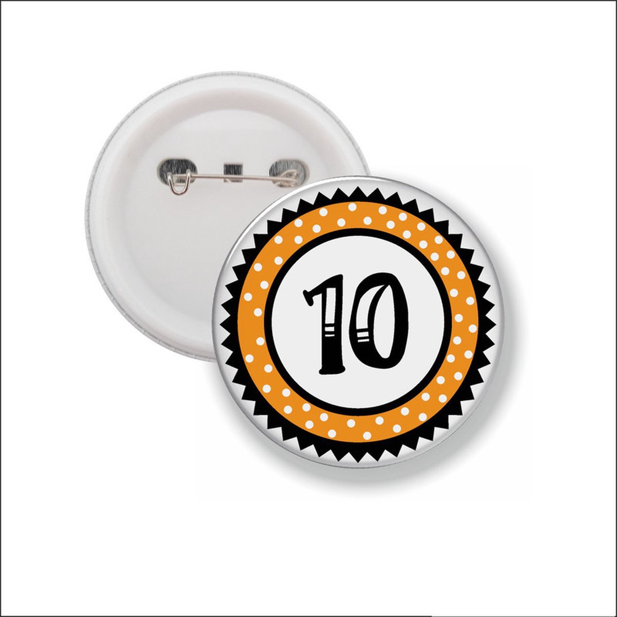 Button Met Speld 58 MM - 10
