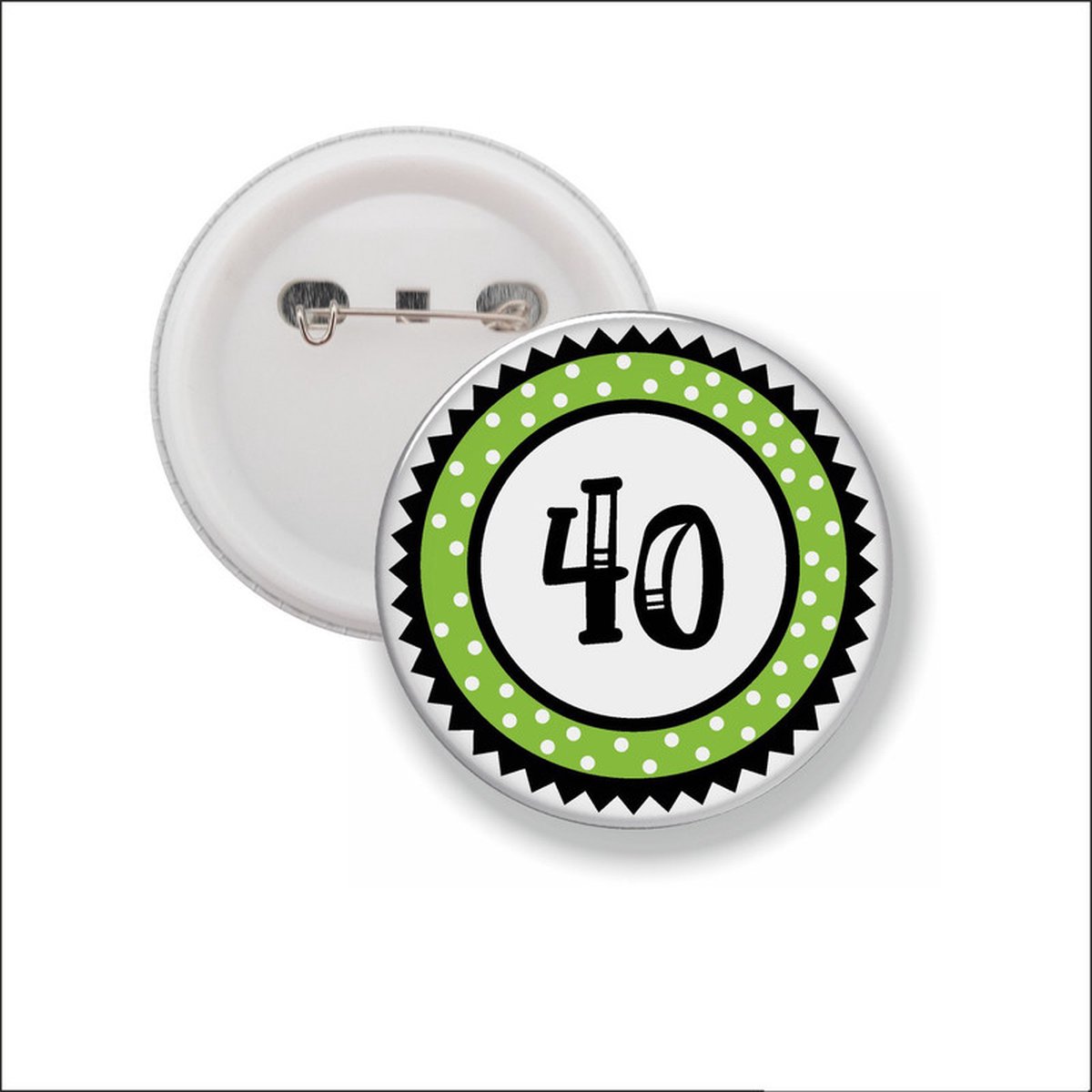 Button Met Speld 58 MM - 40