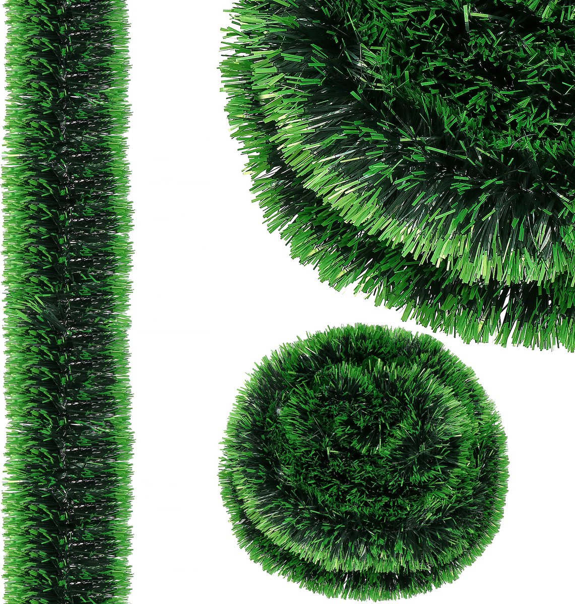 Springos Kerstslinger | Guirlande | Kerstversiering | 6 m | Groen/Zwart – foto 3
