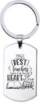 Sleutelhanger RVS - The Best Teachers