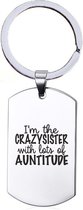 Sleutelhanger RVS - Im The Crazy sister