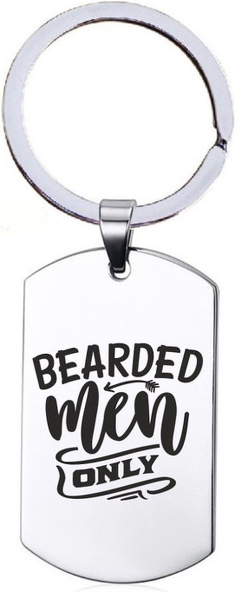 Sleutelhanger RVS - Bearded Men Only