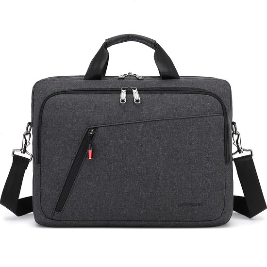 Sacoche pour ordinateur portable 15,6 pouces - Sacoche pour ordinateur portable Sac à bandoulière dames et hommes - Hydrofuge - 18L - anthracite