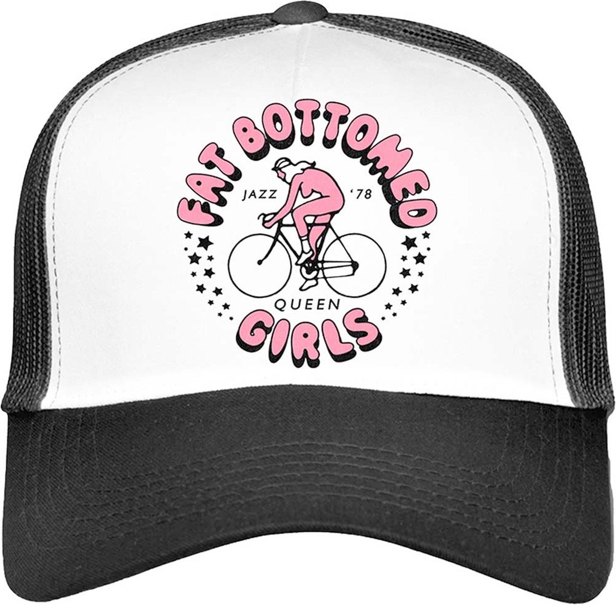 Queen Trucker pet Fat Bottomed Girls Zwart/Wit