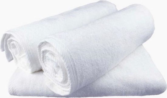 Lubna Home Handdoekset 50x90 cm -Zachte Katoen - Hotel handdoek 4 PACK WIT
