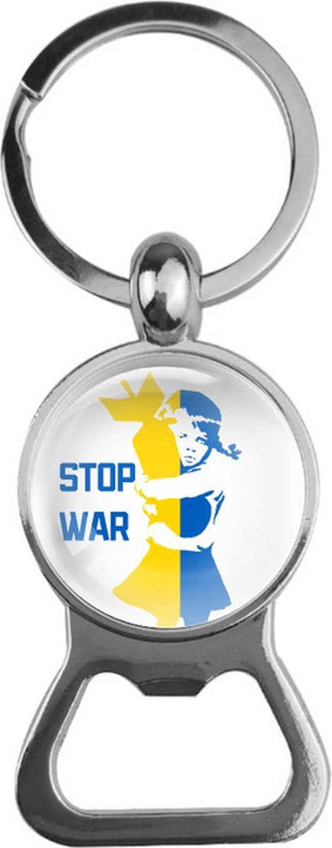 Bieropener Glas - Stop War - Oekraine