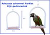 Robuuste vogel schommel met slijtstok voor Parkieten - kleine papegaai - caiques - bonte boertjes enz.