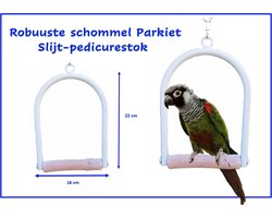 Robuuste vogel schommel met slijtstok voor Parkieten - kleine papegaai - caiques - bonte boertjes enz.