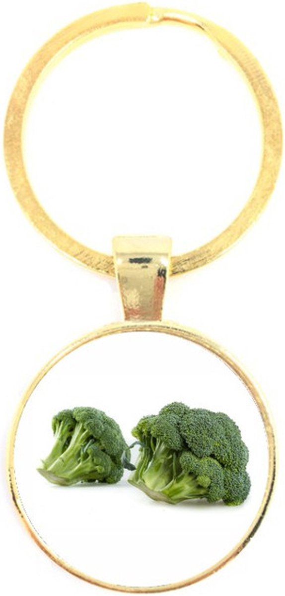 Sleutelhanger Glas - Broccoli