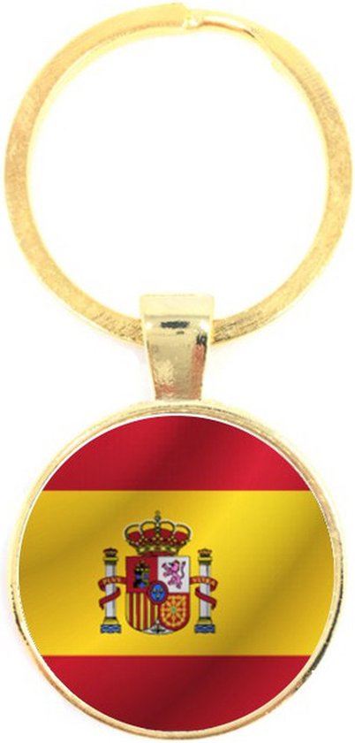 Sleutelhanger Glas - Vlag Spanje