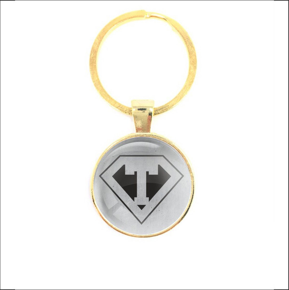 Sleutelhanger Glas - T